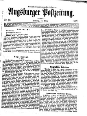 Augsburger Postzeitung Samstag 10. März 1877