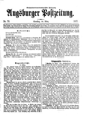 Augsburger Postzeitung Samstag 24. März 1877