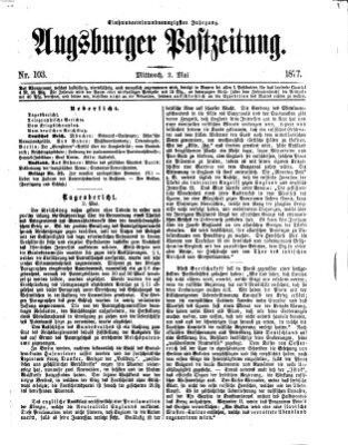 Augsburger Postzeitung Mittwoch 2. Mai 1877