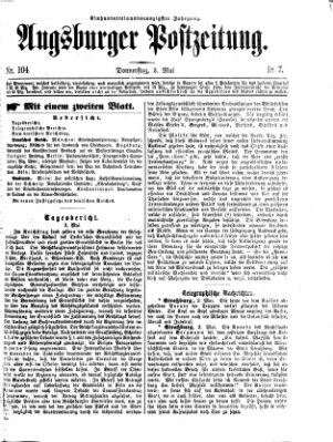 Augsburger Postzeitung Donnerstag 3. Mai 1877