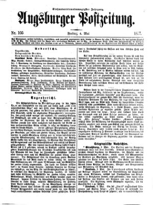 Augsburger Postzeitung Freitag 4. Mai 1877