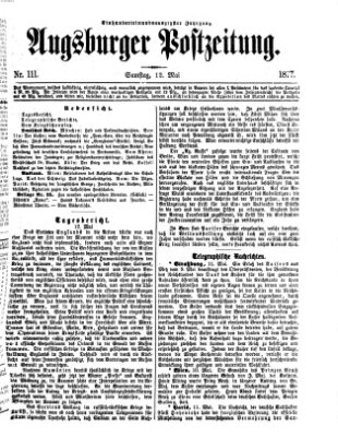 Augsburger Postzeitung Samstag 12. Mai 1877