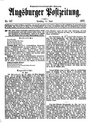 Augsburger Postzeitung Dienstag 26. Juni 1877