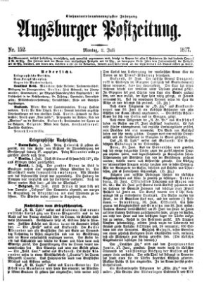 Augsburger Postzeitung Montag 2. Juli 1877