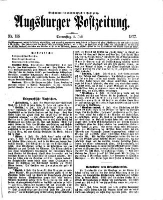 Augsburger Postzeitung Donnerstag 5. Juli 1877