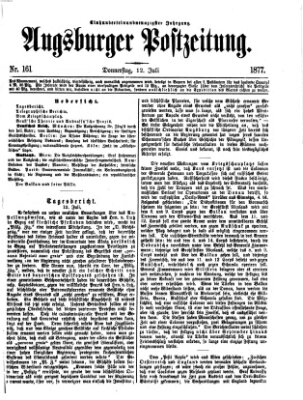 Augsburger Postzeitung Donnerstag 12. Juli 1877