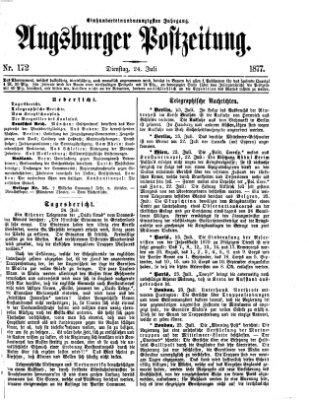 Augsburger Postzeitung Dienstag 24. Juli 1877