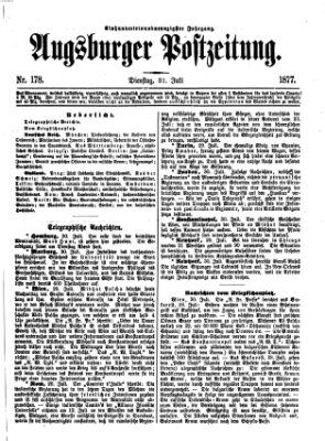 Augsburger Postzeitung Dienstag 31. Juli 1877