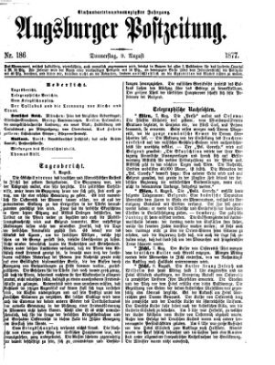 Augsburger Postzeitung Donnerstag 9. August 1877