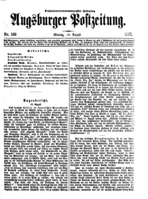 Augsburger Postzeitung Montag 13. August 1877