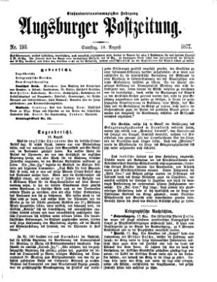 Augsburger Postzeitung Samstag 18. August 1877