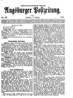 Augsburger Postzeitung Dienstag 21. August 1877