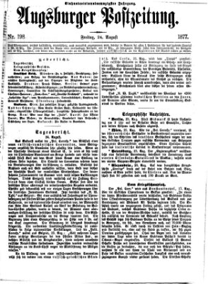 Augsburger Postzeitung Freitag 24. August 1877