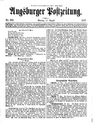 Augsburger Postzeitung Montag 27. August 1877