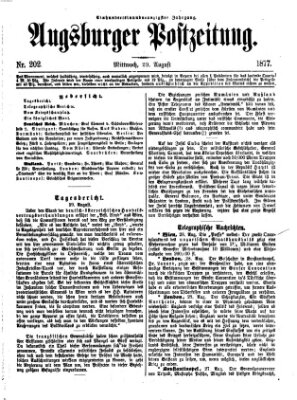 Augsburger Postzeitung Mittwoch 29. August 1877