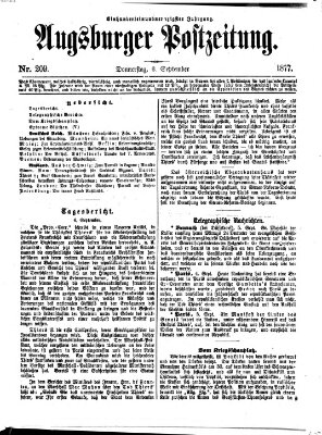 Augsburger Postzeitung Donnerstag 6. September 1877