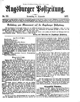 Augsburger Postzeitung Donnerstag 20. September 1877