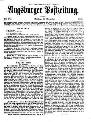 Augsburger Postzeitung Samstag 22. September 1877