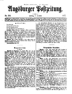 Augsburger Postzeitung Freitag 5. Oktober 1877