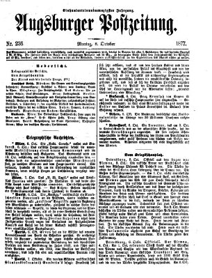 Augsburger Postzeitung Montag 8. Oktober 1877