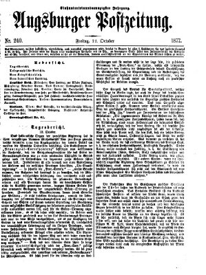 Augsburger Postzeitung Freitag 12. Oktober 1877