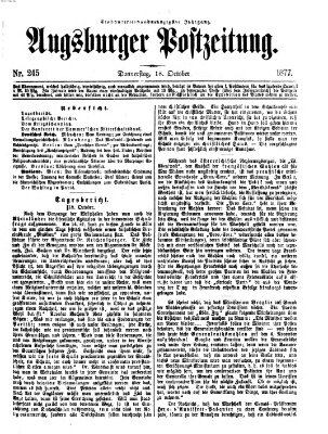 Augsburger Postzeitung Donnerstag 18. Oktober 1877