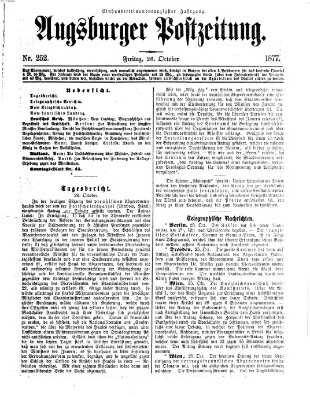 Augsburger Postzeitung Freitag 26. Oktober 1877