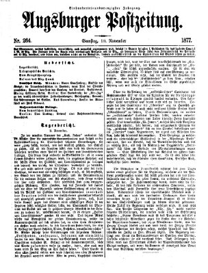 Augsburger Postzeitung Samstag 10. November 1877