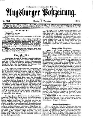 Augsburger Postzeitung Montag 3. Dezember 1877