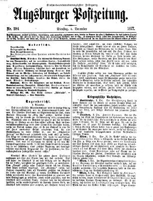 Augsburger Postzeitung Dienstag 4. Dezember 1877