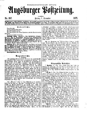 Augsburger Postzeitung Freitag 7. Dezember 1877