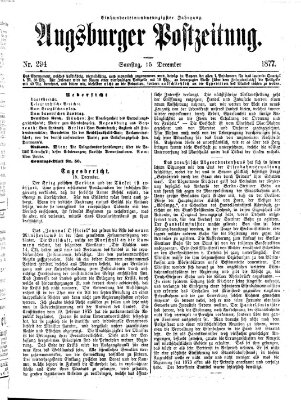 Augsburger Postzeitung Samstag 15. Dezember 1877