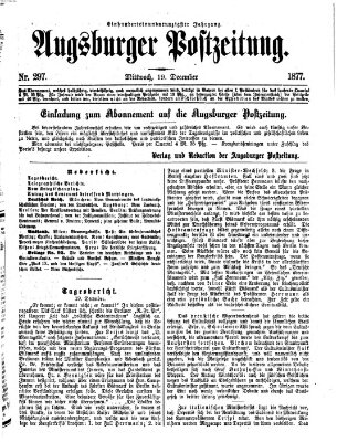 Augsburger Postzeitung Mittwoch 19. Dezember 1877