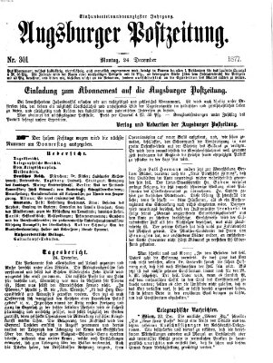 Augsburger Postzeitung Montag 24. Dezember 1877