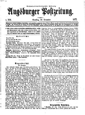 Augsburger Postzeitung Samstag 29. Dezember 1877