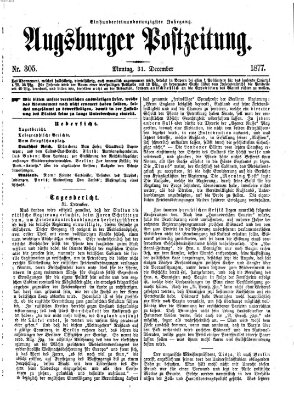 Augsburger Postzeitung Montag 31. Dezember 1877