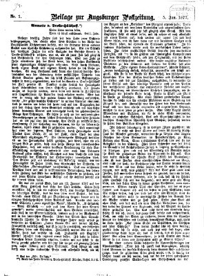 Augsburger Postzeitung. Beilage zur Augsburger Postzeitung (Augsburger Postzeitung) Freitag 5. Januar 1877