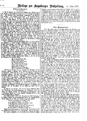 Augsburger Postzeitung. Beilage zur Augsburger Postzeitung (Augsburger Postzeitung) Freitag 26. Januar 1877