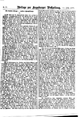 Augsburger Postzeitung. Beilage zur Augsburger Postzeitung (Augsburger Postzeitung) Samstag 10. Februar 1877