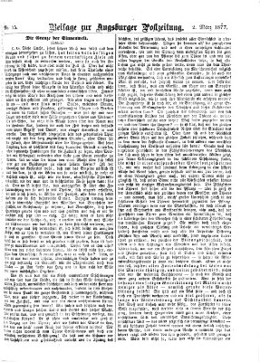 Augsburger Postzeitung. Beilage zur Augsburger Postzeitung (Augsburger Postzeitung) Freitag 2. März 1877