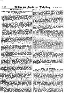 Augsburger Postzeitung. Beilage zur Augsburger Postzeitung (Augsburger Postzeitung) Montag 5. März 1877