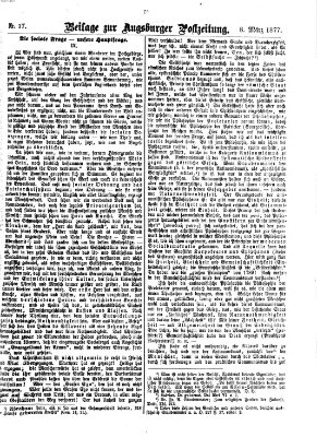 Augsburger Postzeitung. Beilage zur Augsburger Postzeitung (Augsburger Postzeitung) Donnerstag 8. März 1877