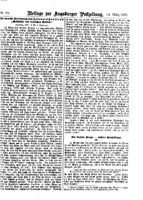 Augsburger Postzeitung. Beilage zur Augsburger Postzeitung (Augsburger Postzeitung) Samstag 24. März 1877