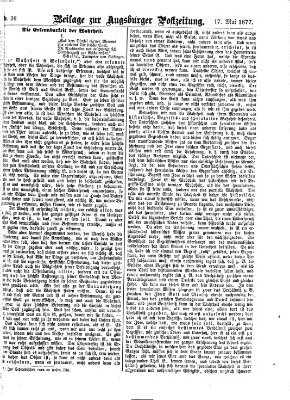 Augsburger Postzeitung. Beilage zur Augsburger Postzeitung (Augsburger Postzeitung) Donnerstag 17. Mai 1877