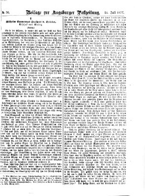 Augsburger Postzeitung. Beilage zur Augsburger Postzeitung (Augsburger Postzeitung) Dienstag 24. Juli 1877