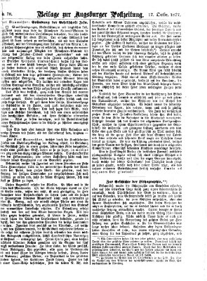 Augsburger Postzeitung. Beilage zur Augsburger Postzeitung (Augsburger Postzeitung) Mittwoch 17. Oktober 1877