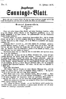 Augsburger Sonntagsblatt (Augsburger Postzeitung) Sonntag 11. Februar 1877