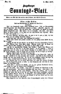 Augsburger Sonntagsblatt (Augsburger Postzeitung) Sonntag 6. Mai 1877