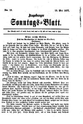 Augsburger Sonntagsblatt (Augsburger Postzeitung) Sonntag 13. Mai 1877