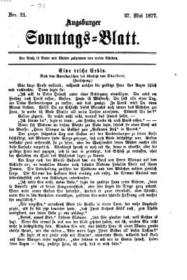 Augsburger Sonntagsblatt (Augsburger Postzeitung) Sonntag 27. Mai 1877